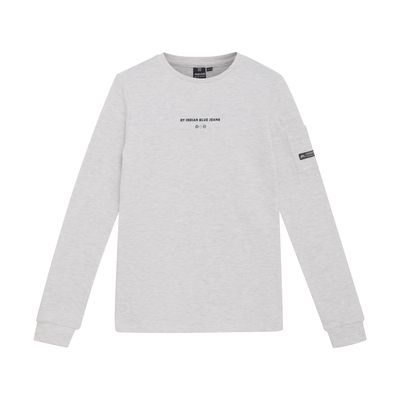Indian Blue Jeans T-Shirt Longsleeve Sleeve Pkt Light Grey Melange 960420