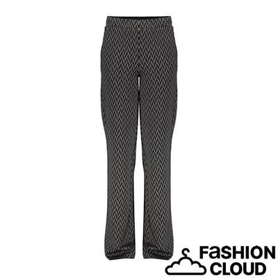 Geisha Pants jacquard wide leg  000999 - black/off-white