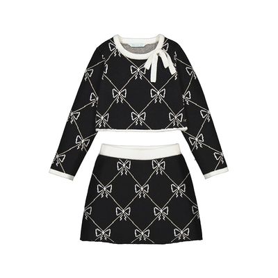 Abel &amp; Lula Tricot skirt set              Zwart