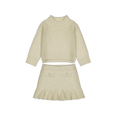 Abel &amp; Lula Knit skirt set                Beige