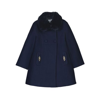 Abel &amp; Lula Woolen Coat                   Blauw