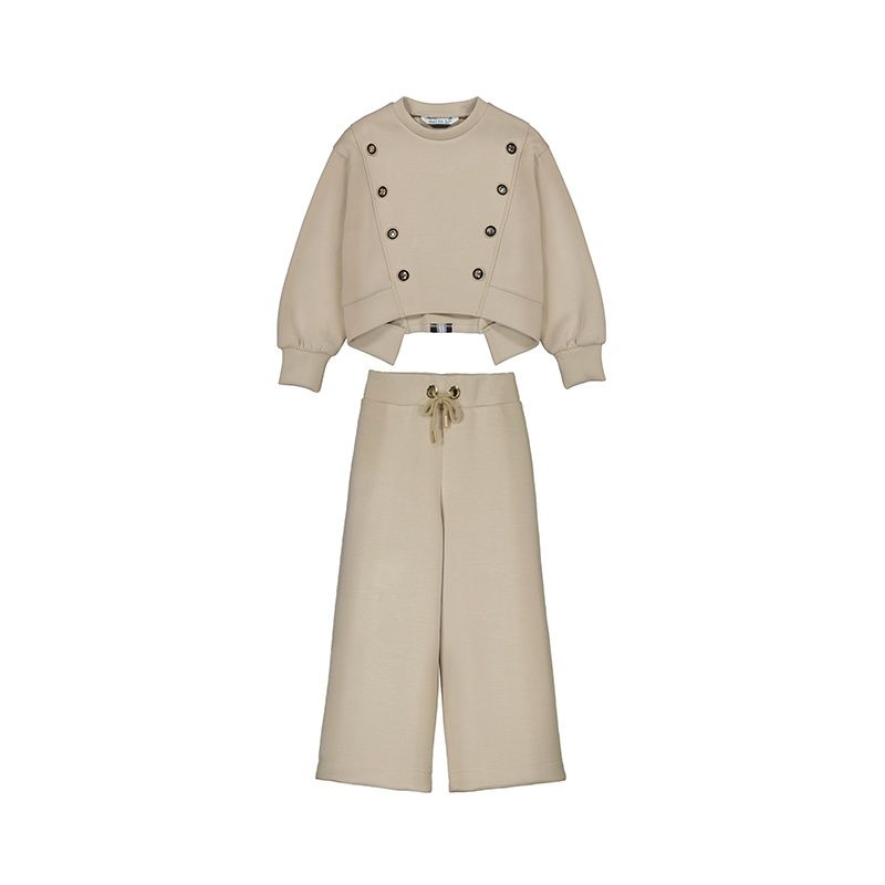Abel &amp; Lula Knit pant set                 Beige