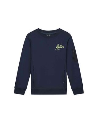 Malelions Malelions Junior Counter Sweater Navy/Bright Yellow 2