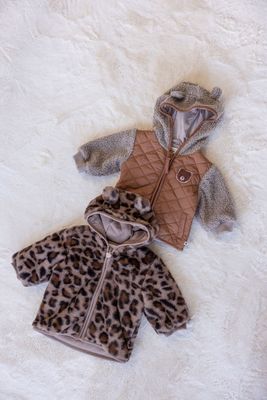 Feetje Teddy jasje met capuchon - Better Together Taupe