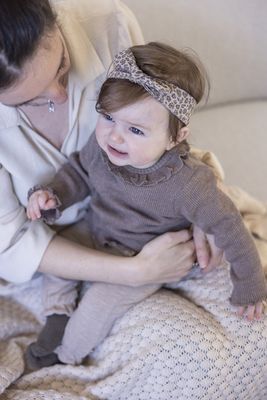 Feetje Longsleeve rib - Better Together Bruin melange