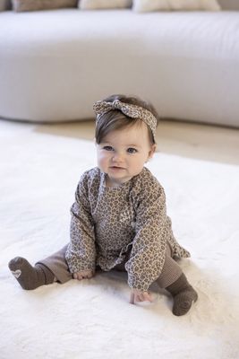 Feetje Sweater AOP - Better Together Taupe melange