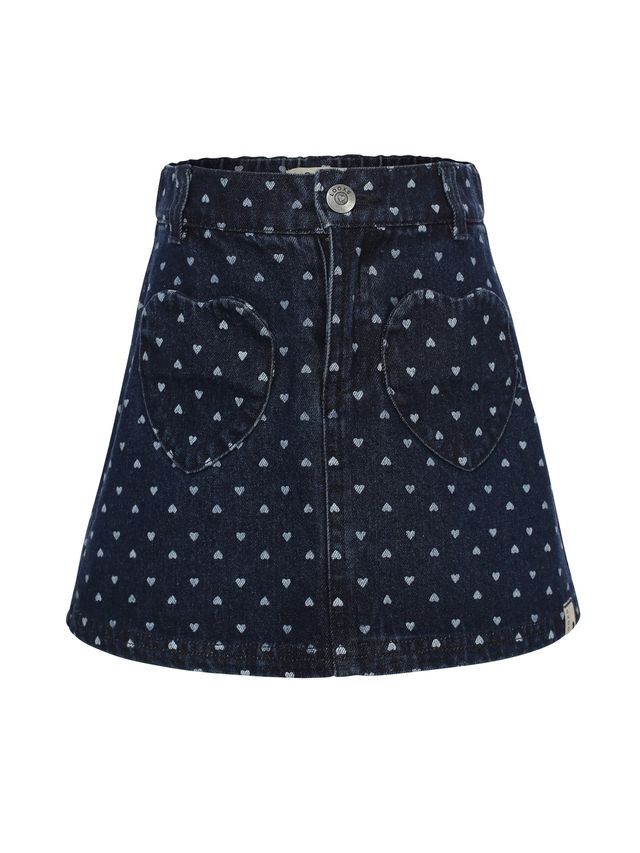 LOOXS Little Little heart denim skirt Denim Hearts