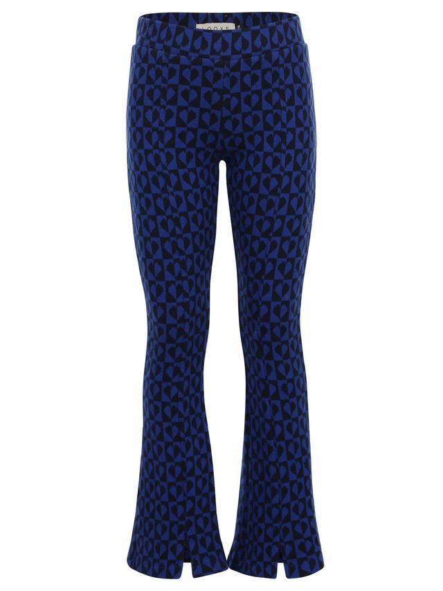 LOOXS Little Little jaquard flaire pants Blue hearts