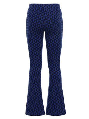 LOOXS Little Little jaquard flaire pants Blue hearts