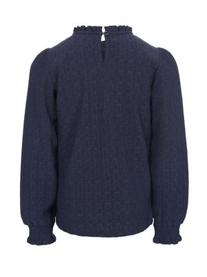 LOOXS Little Little crinckle top with ruffles Dark blue