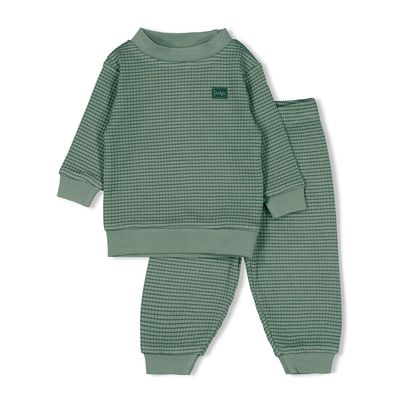 Feetje Wafelpyjama - Family Limited Edition Zeegroen