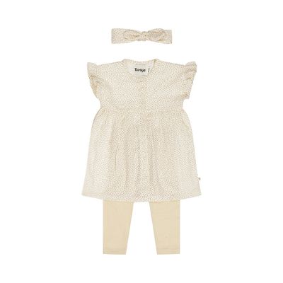 Dirkje 3 pc set, Dress ss, Leggings, Headband Wit N58342-35