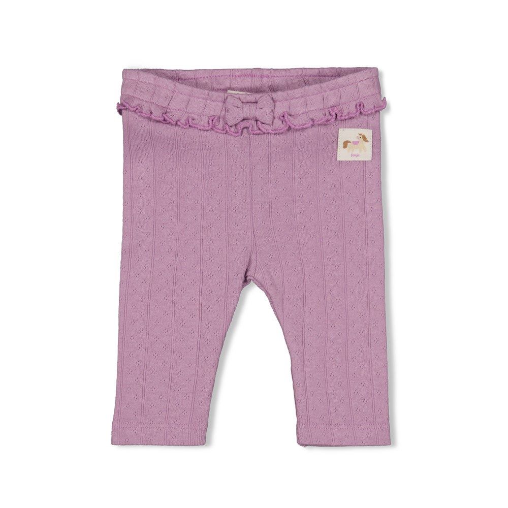 Feetje Legging pointelle rib - Flower Ranch Violet