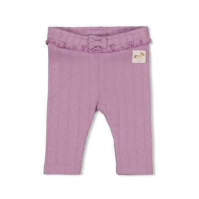Feetje Legging pointelle rib - Flower Ranch Violet