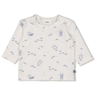 Feetje Longsleeve AOP - Blue Ocean Offwhite