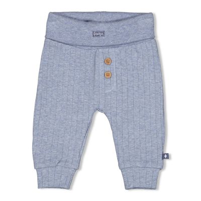 Feetje Broek rib - Blue Ocean Blauw melange