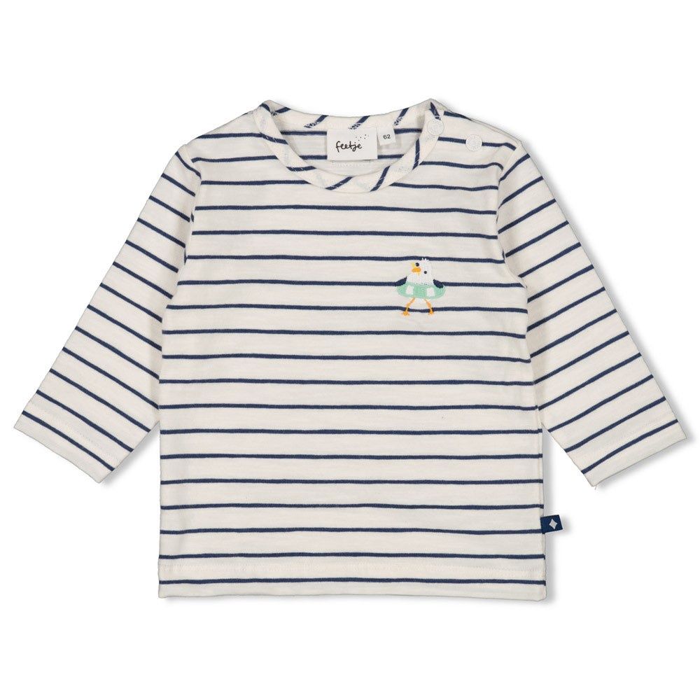 Feetje Longsleeve streep - Seaside Happiness Offwhite