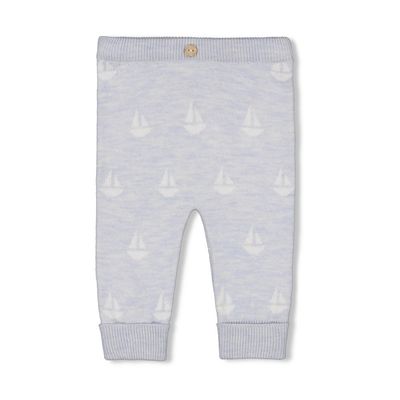 Feetje Broek gebreid AO - The Knits Blauw melange