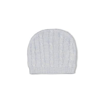 Feetje Mutsje gebreid - The Knits Blauw melange