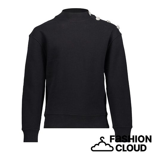 Geisha Sweater buttons at shoulder  000999 - black