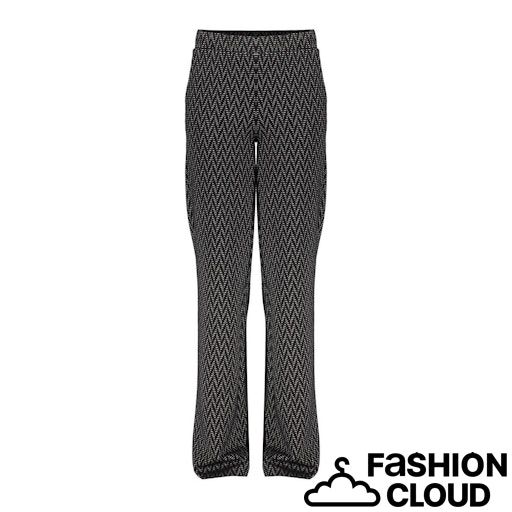 Geisha Pants jacquard wide leg  000999 - black/off-white