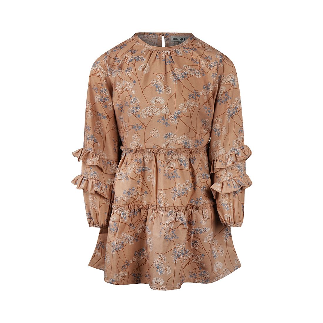 Koko Noko Dress ls Caramel brown O56911-37