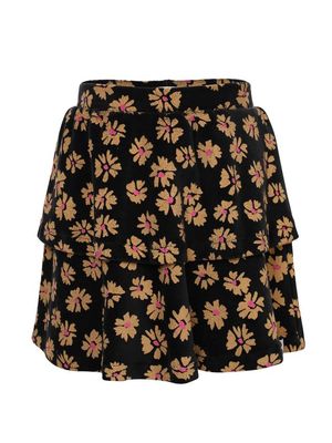 LOOXS Little Little velvet flaire skirt soft winterflower