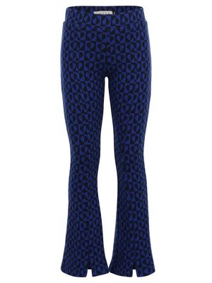 LOOXS Little Little jaquard flaire pants Blue hearts