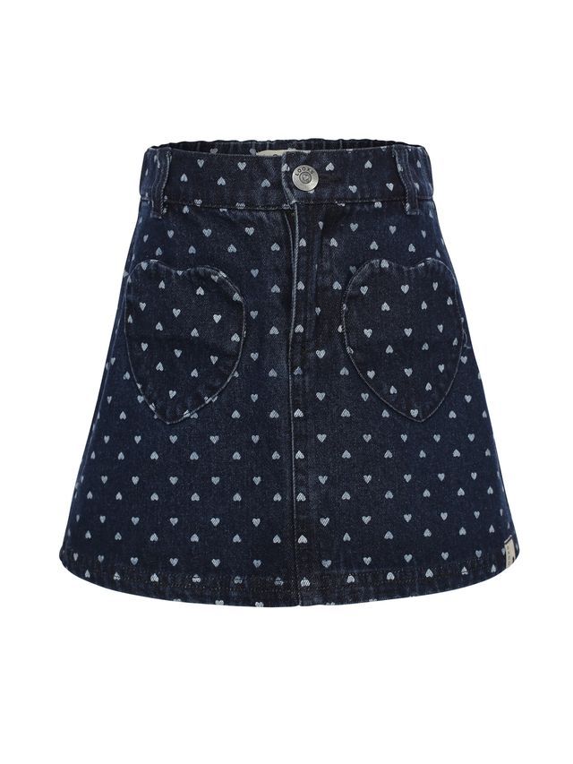 LOOXS Little Little heart denim skirt Denim Hearts