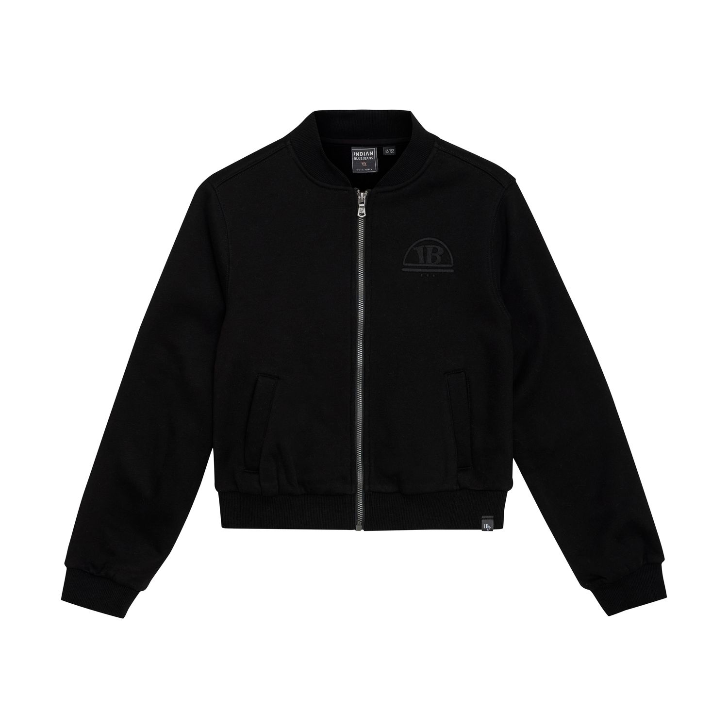Indian Blue Jeans Jacket Zipper Black  970310