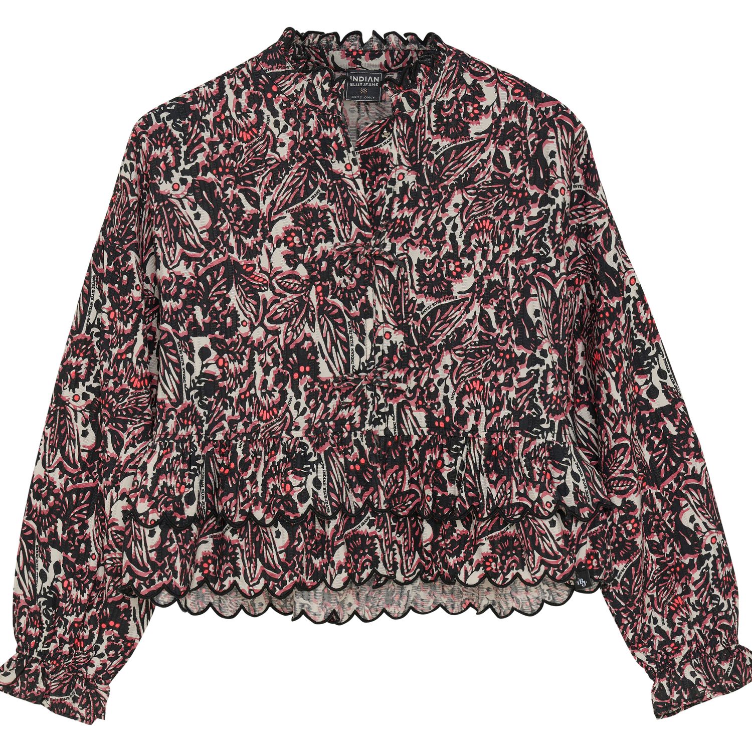 Indian Blue Jeans Shirt All Over Print  Black  970368