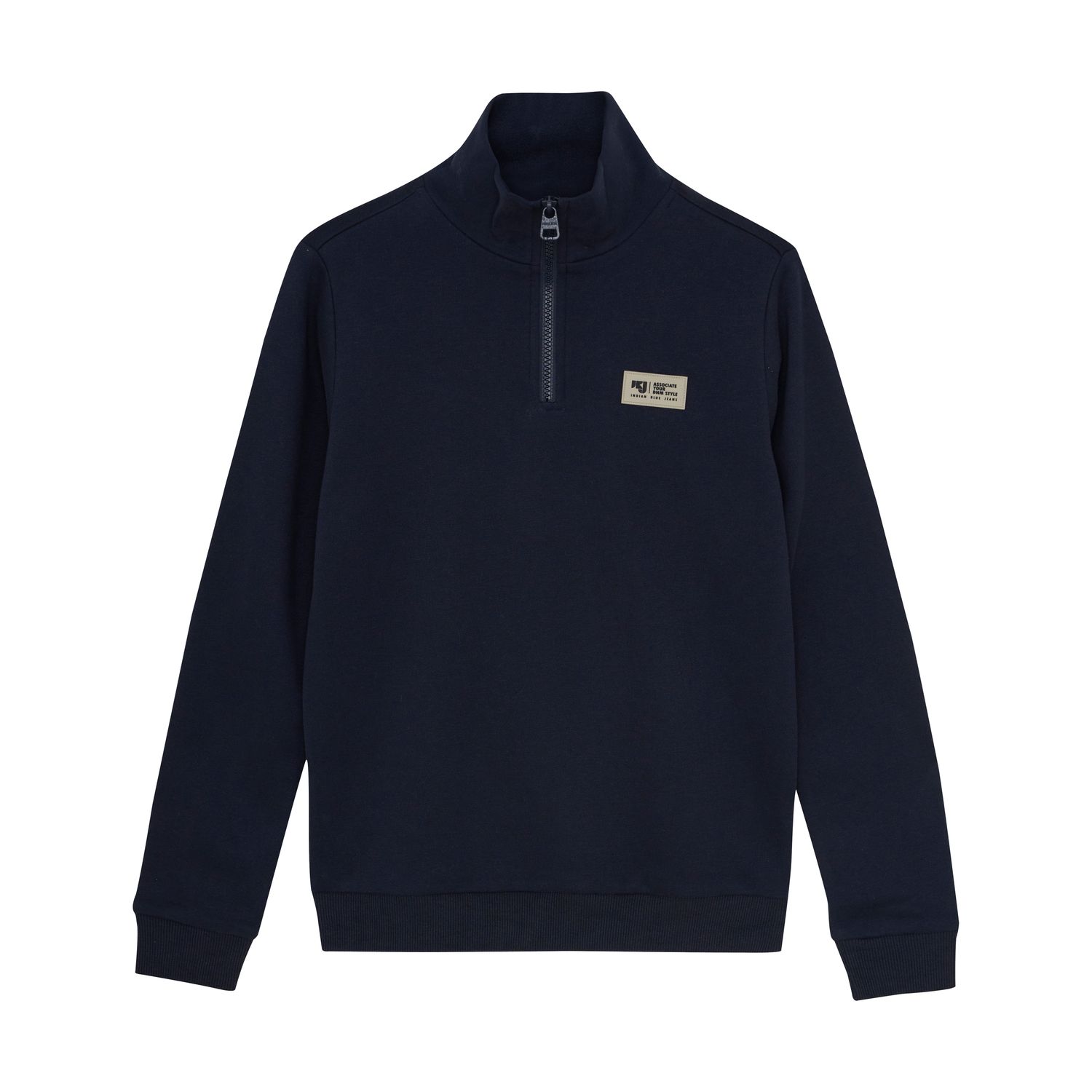 Indian Blue Jeans Zipper Sweat Badge Night 960428