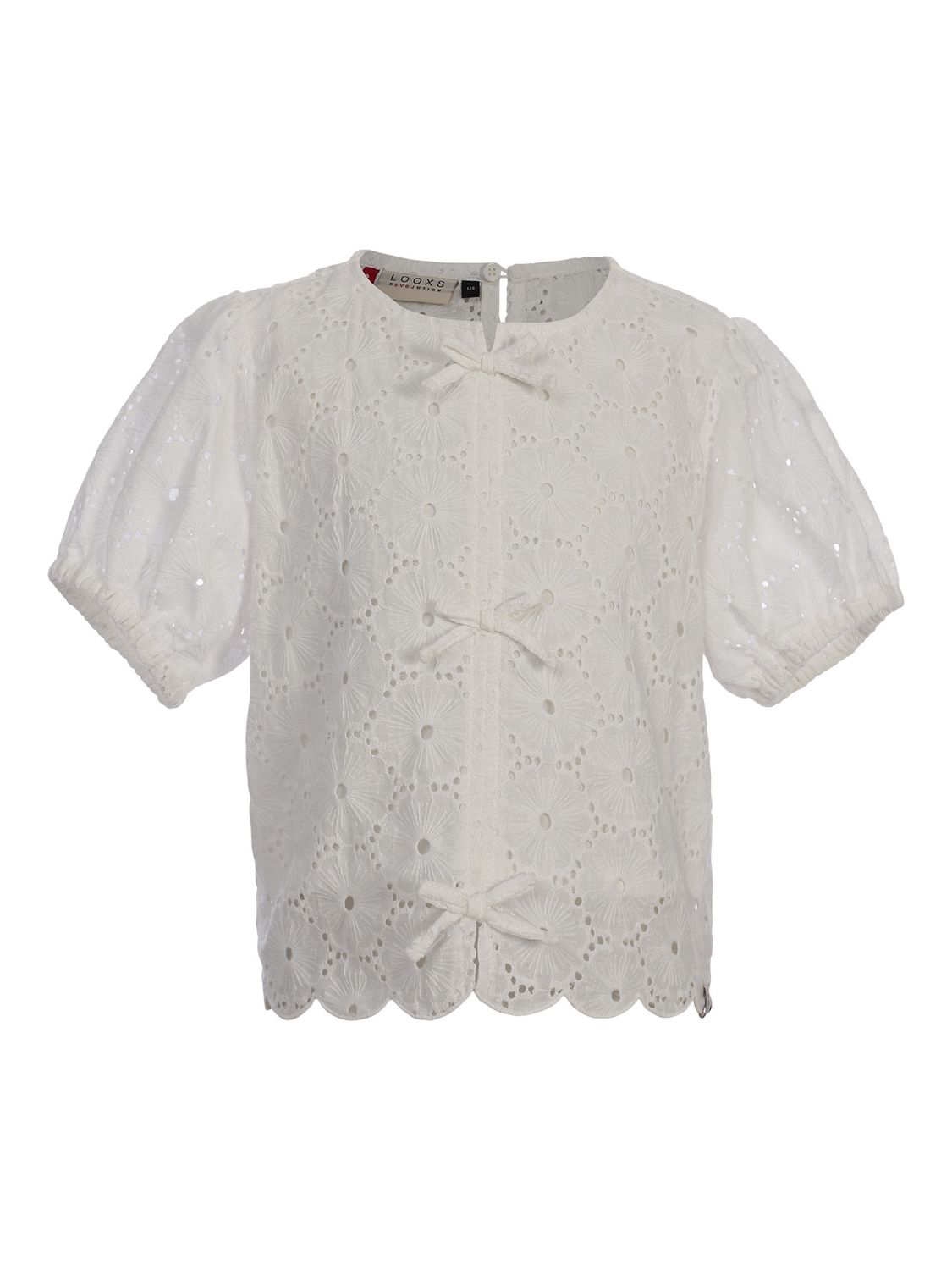 Looxs Little Little woven top  SS Soft white 2612-7149-004