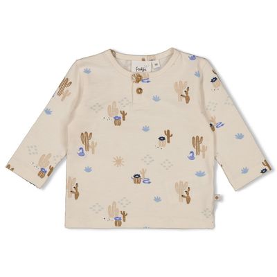 Feetje Longsleeve AOP - Sssiesta Offwhite