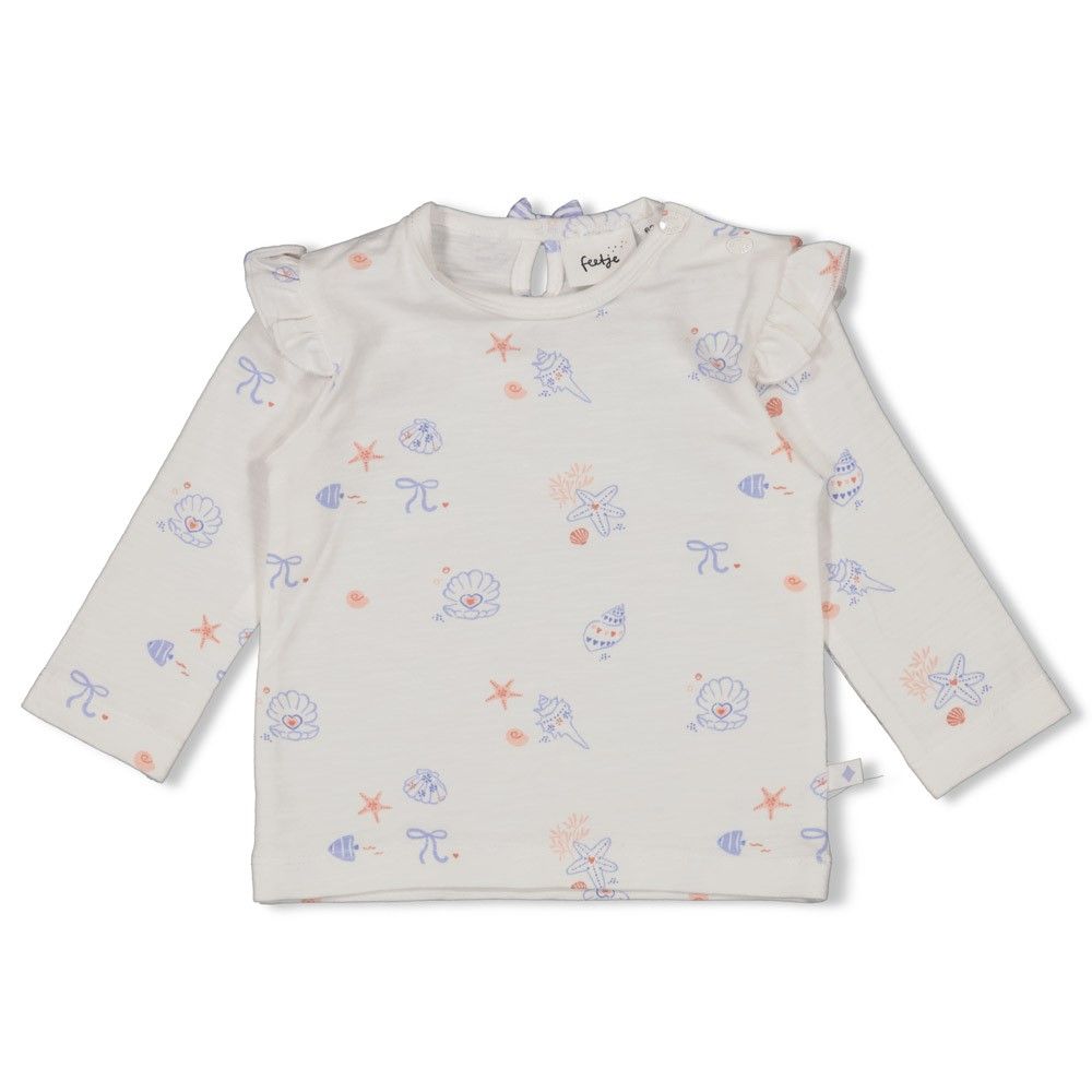 Feetje Longsleeve AOP - Sea La Vie Offwhite