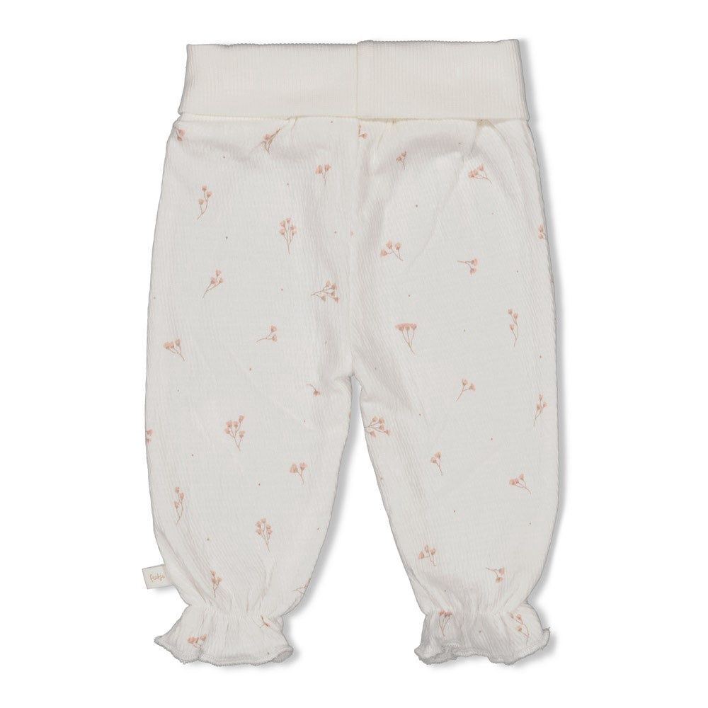 Feetje Broek crinkle AOP - Delicate Flower Offwhite