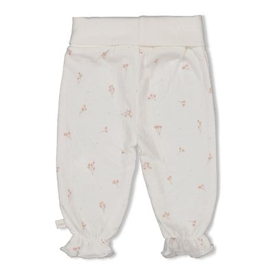 Feetje Broek crinkle AOP - Delicate Flower Offwhite