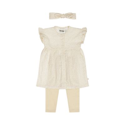 Dirkje 3 pc set, Dress ss, Leggings, Headband Wit N58342-35