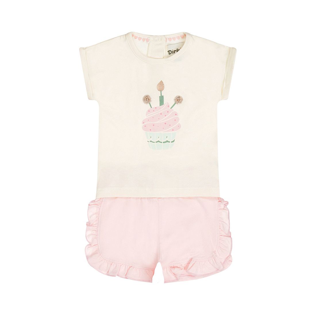 Dirkje 2 pc set, T-shirt, Jogging shorts Roze N58423-35