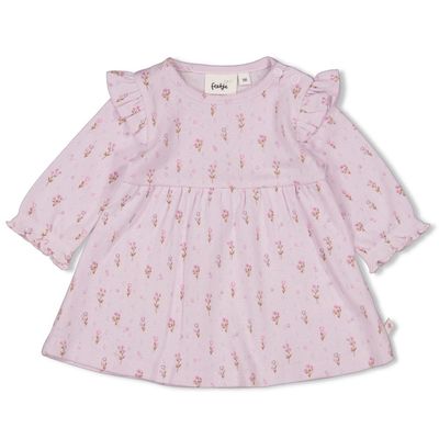Feetje Jurk pointelle rib AOP - Flower Ranch Lila
