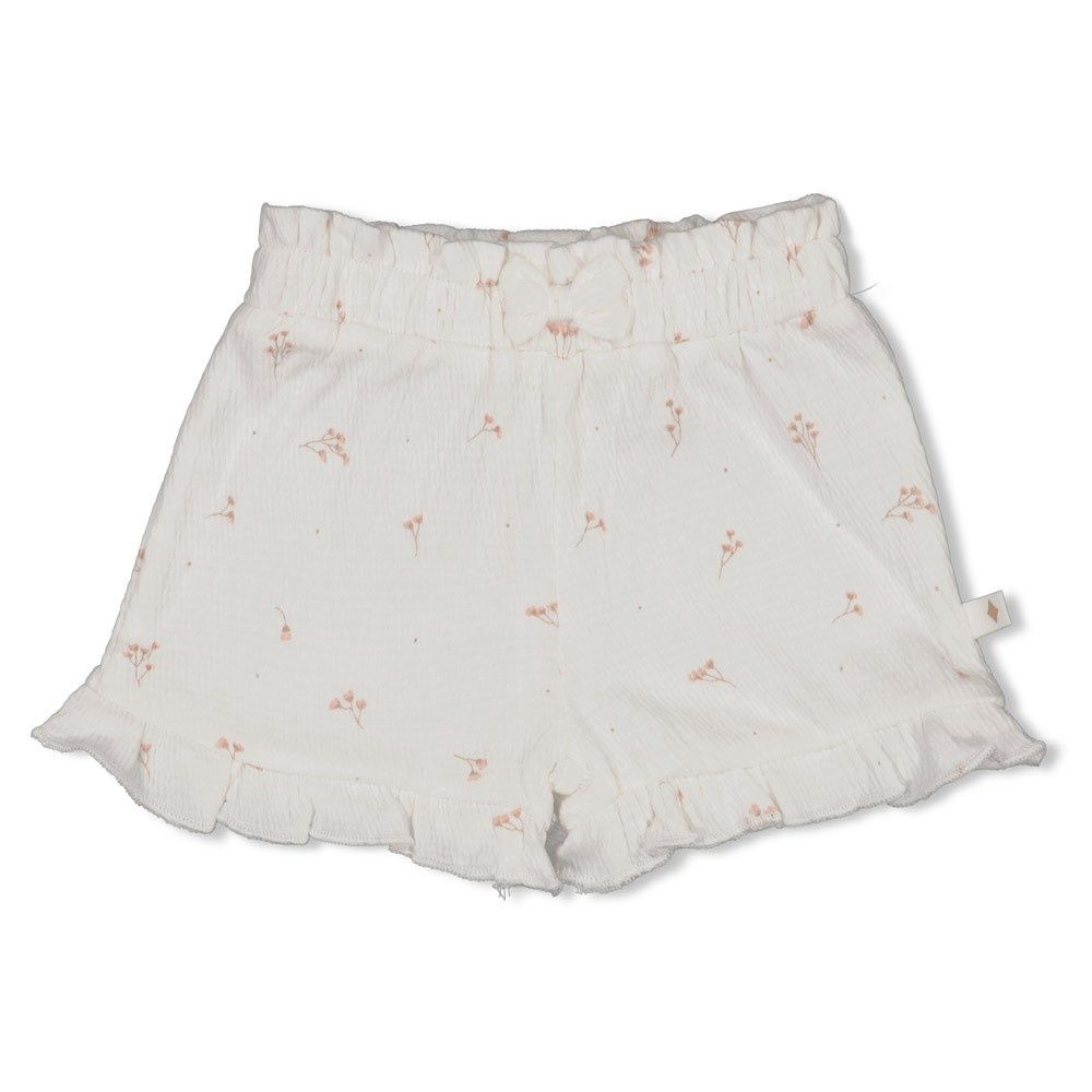 Feetje Short crinkle ruches AOP - Delicate Flower Offwhite