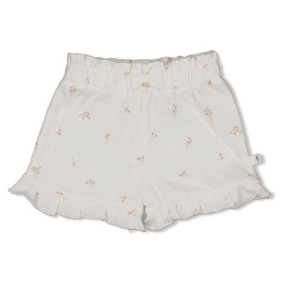 Feetje Short crinkle ruches AOP - Delicate Flower Offwhite