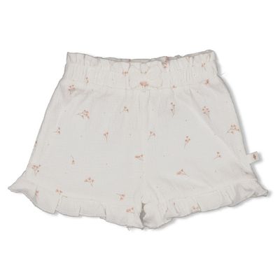 Feetje Short crinkle ruches AOP - Delicate Flower Offwhite