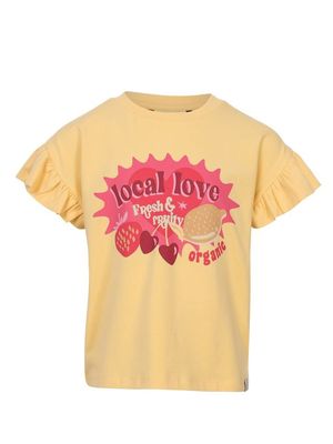 Looxs Little Little T-shirt SS ruffles BANANA SHAKE 2611-7415-534