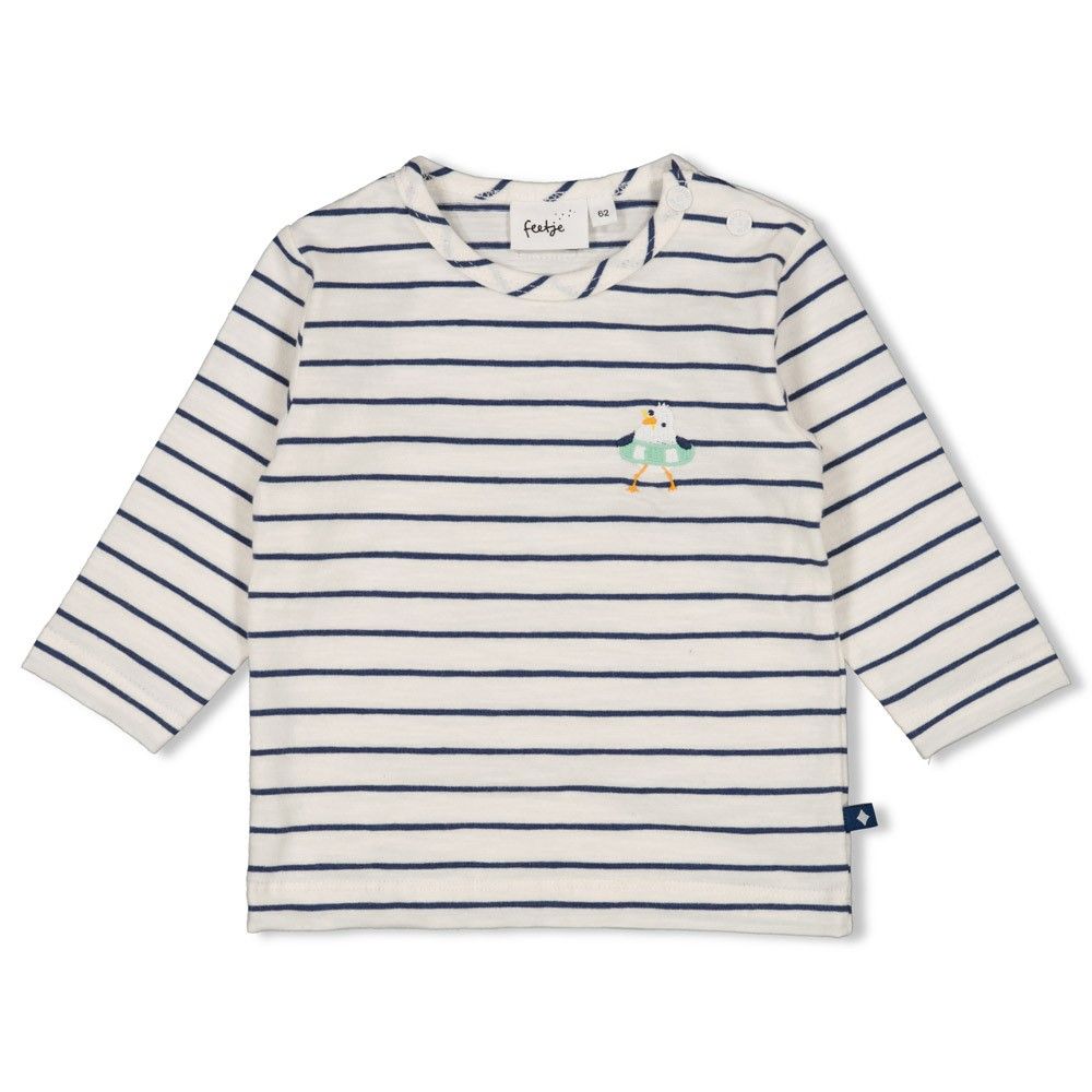 Feetje Longsleeve streep - Seaside Happiness Offwhite