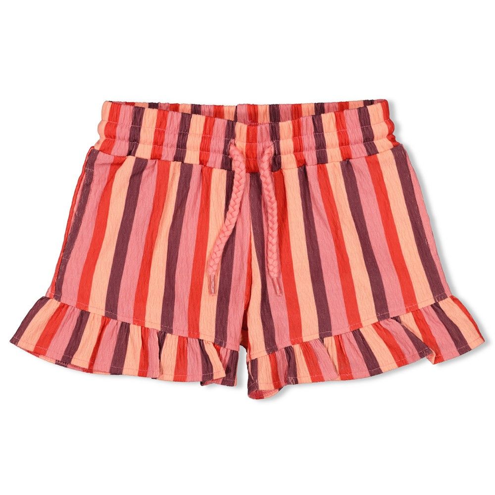 Jubel Short streep seersucker - Salsa Sunset Zalm