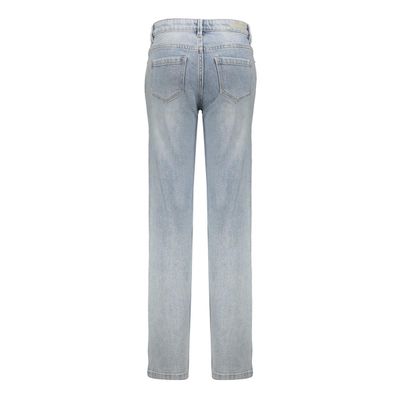 Geisha Jeans wide leg + rhinestones  61033K-10 000830 - bleached denim