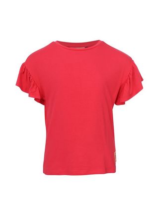 Looxs Little Little T-shirt SS ruffles poppy red 2611-7420-770