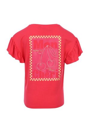 Looxs Little Little T-shirt SS ruffles poppy red 2611-7420-770