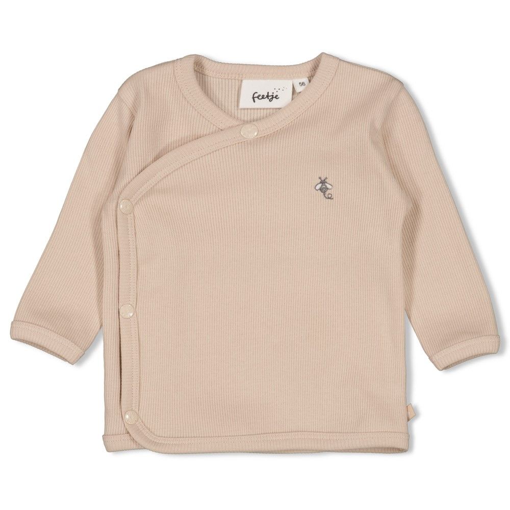 Feetje Overslagshirt rib - Honey Bear Zand